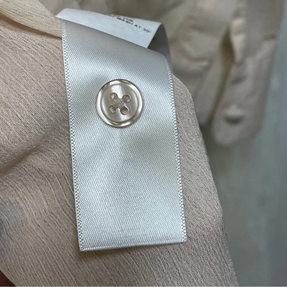 Sheer asos design light peach colored large blouse - Picture 6 of 13